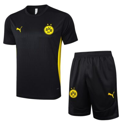 Dortmund 2024 2025 Black Soccer Jersey Shorts Set