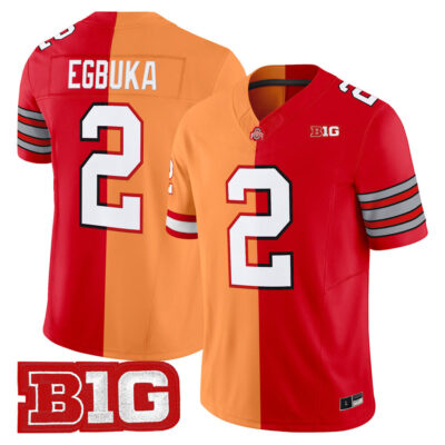 Emeka Egbuka Split Vapor Limited Jersey - Creamsicle-Red