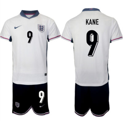 England #9 Harry Kane 2024-25 White Home Soccer Jersey Suit