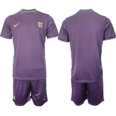 England Blank 2024-25 Purple Away Soccer Jersey Suit