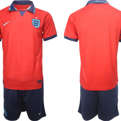 England Blank Orange Away Soccer Jersey Suit