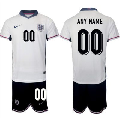 England Custom 2024-25 White Home Soccer Jersey Suit