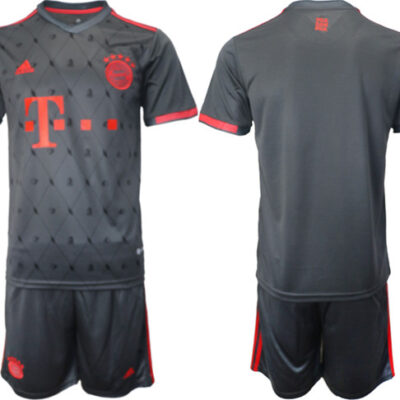 FC Bayern Munchen Blank 22/23 Black Away Soccer Jersey Suit