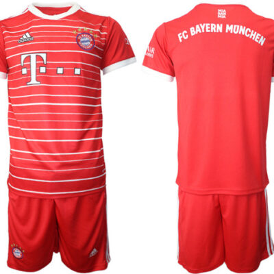 FC Bayern Munchen Blank 22/23 Red Home Soccer Jersey Suit