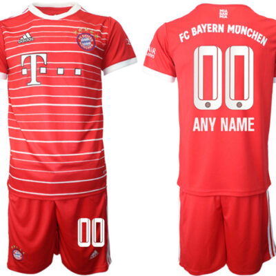 FC Bayern Munchen Custom 22/23 Red Home Soccer Jersey Suit