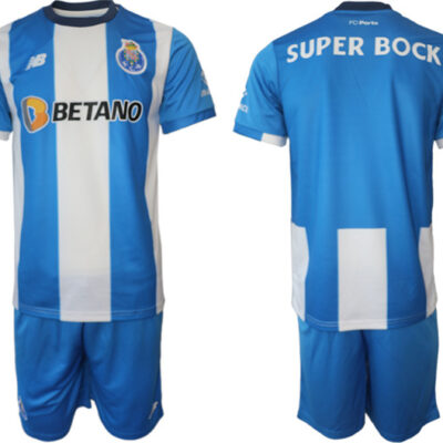 FC Porto Custom 2023/24 Blue/White Home Soccer Jersey Suit