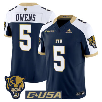 Florida International Panthers 2025 Vapor Limited Jersey - Navy Alternate Kejon Owens