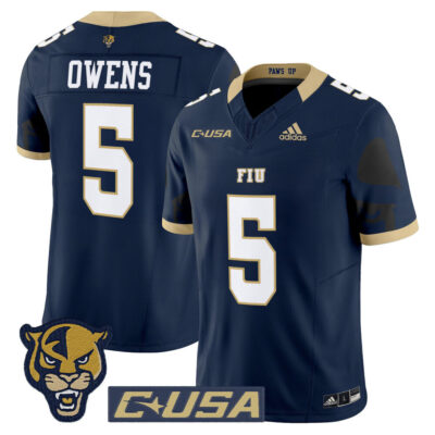 Florida International Panthers 2025 Vapor Limited Jersey - Navy Kejon Owens