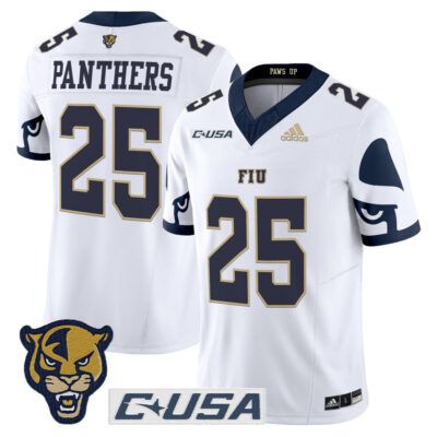 Florida International Panthers 2025 Vapor Limited Jersey - White #25 Panthers