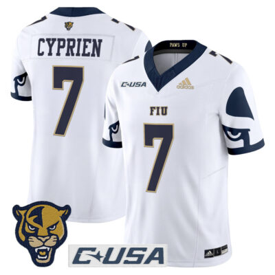 Florida International Panthers 2025 Vapor Limited Jersey - White Johnathan Cyprien