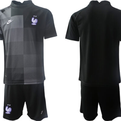 France Goalkeeper Black 2022 FIFA World Cup Home Soccer Jersey Suit