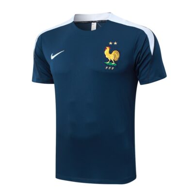 Alternative view of France Team 2024 2025 Blue Soccer Jersey Shorts Set