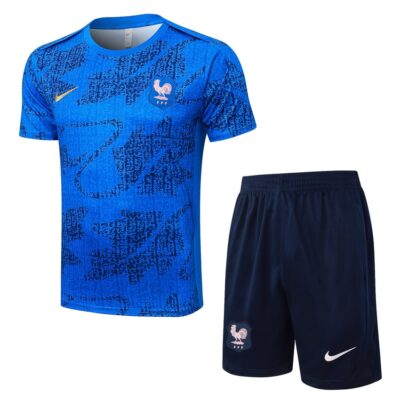 France Team 2025 2026 Light Blue Soccer Jersey Shorts Set