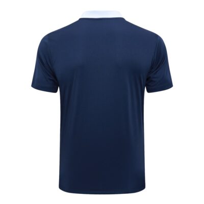 French Polo + Pants Team Training Tracksuit 2024 2025 Blue - Image 3