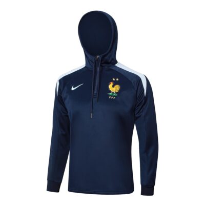 Alternative view of French Team Hooded Tracksuit Sweatshirt 2024 2025 Blue