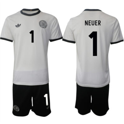 Germany #1 Manuel Neuer White 2025 Home Soccer Jersey Suit