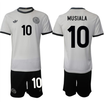 Germany #10 Jamal Musiala White 2025 Home Soccer Jersey Suit