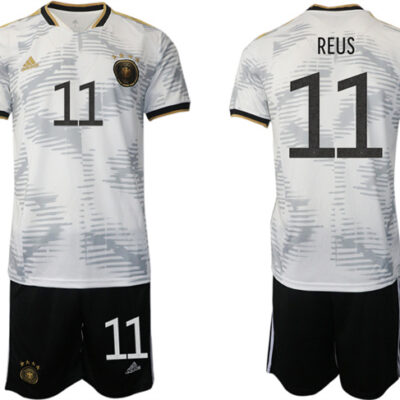 Germany #11 Reus White 2022 FIFA World Cup Home Soccer Jersey Suit