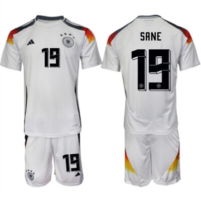 Germany #19 Leroy Sane White 2024-25 Home Soccer Jersey Suit