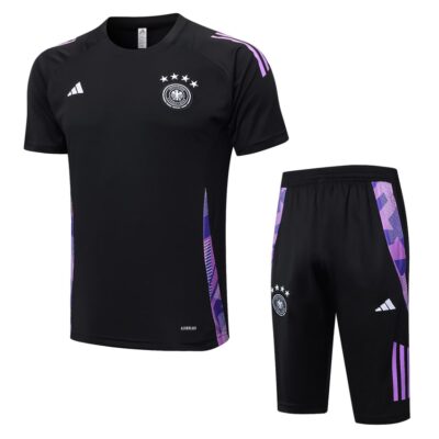Germany 2024 2025 Black Soccer Jersey Shorts Set