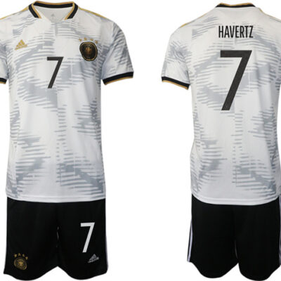 Germany #7 Havertz White 2022 FIFA World Cup Home Soccer Jersey Suit