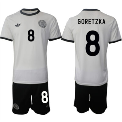 Germany #8 Leon Goretzka White 2025 Home Soccer Jersey Suit