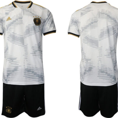Germany Custom White 2022 FIFA World Cup Home Soccer Jersey Suit
