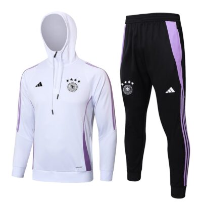 Germany Hooded Tracksuit Sweatshirt 2024 2025 White