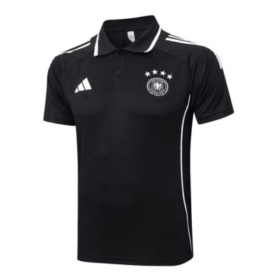 Alternative view of Germany Polo + Pants 2025 2026 Black White Training Tracksuit