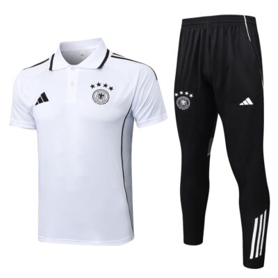 Germany Polo + Pants 2025 2026 Training Tracksuit White Black