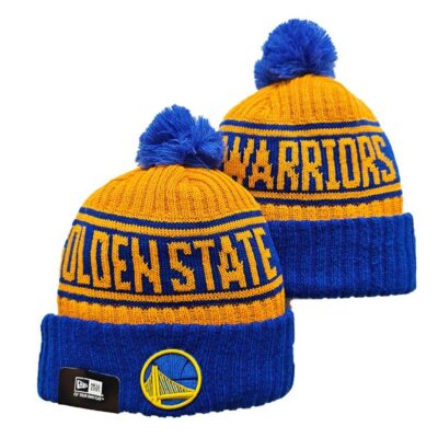 Golden State Warriors Cuffed Knit Hat with Pom