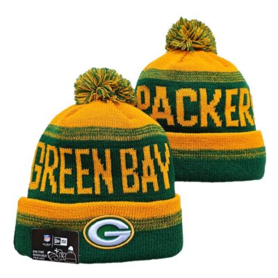 Green Bay Packers Cuffed Knit Hat with Pom