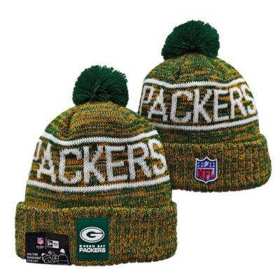Green Bay Packers Cuffed Knit Hat with Pom