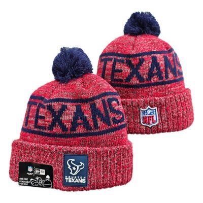 Houston Texans Cuffed Knit Hat with Pom