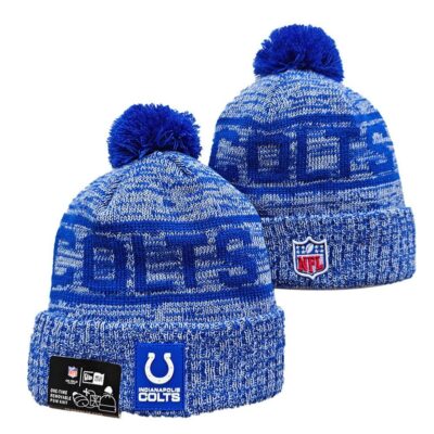 Indianapolis Colts Cuffed Knit Hat with Pom