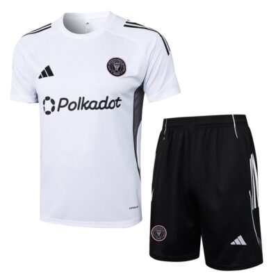 Inter Miami 2025 2026 White Black Soccer Jersey Shorts Set