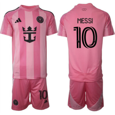 Inter Miami CF #10 Lionel Messi 25/26 Pink Home Soccer Jersey Suit