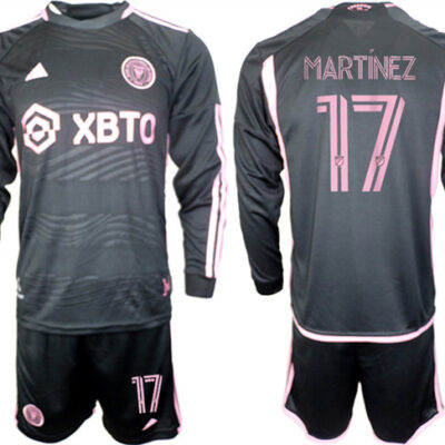 Inter Miami CF #17 Martinez 2023/24 Black Away Soccer Jersey Suit