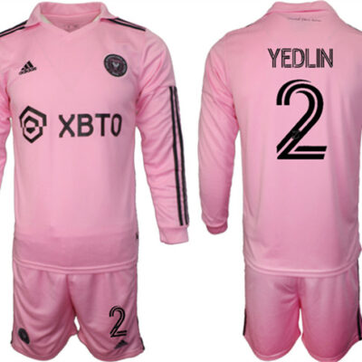Inter Miami CF #2 Yedlyn 2023/24 Pink Home Soccer Jersey Suit