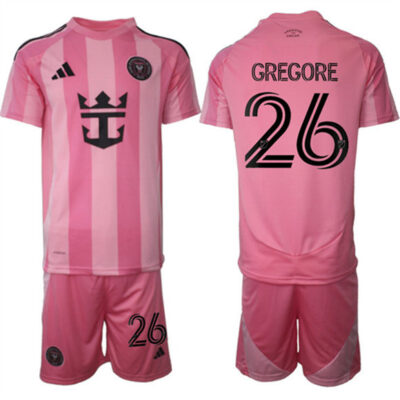 Inter Miami CF #26 Gregore 25/26 Pink Home Soccer Jersey Suit