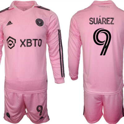 Inter Miami CF #9 Luis Suarez 2023/24 Pink Home Soccer Jersey Suit