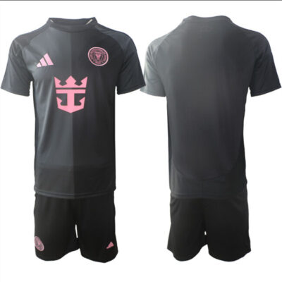 Inter Miami CF Blank 2025 Black Away Soccer Jersey Suit