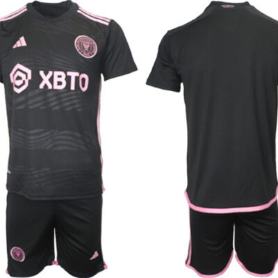 Inter Miami CF Custom 2023/24 Black Away Soccer Jersey Suit
