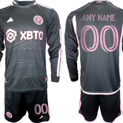 Inter Miami CF Custom 2023/24 Black Away Soccer Jersey Suit
