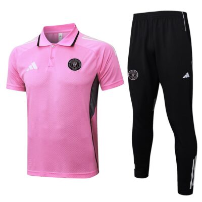 Inter Miami Polo + Pants 2025 2026 Light Pink Training Tracksuit
