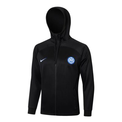 Alternative view of Inter Milan Hooded Tracksuit Sweatshirt 2024 2025 Black