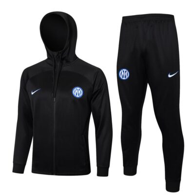 Inter Milan Hooded Tracksuit Sweatshirt 2024 2025 Black