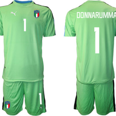 Italy #1 Donnarumma Green Goalkeeper Soccer Jersey Suit