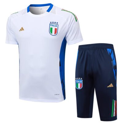 Italy 2024 2025 White Soccer Jersey Shorts Set