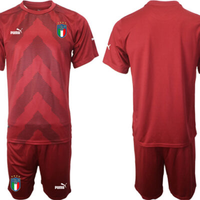 Italy Blank Green Goalkeeper Soccer Jersey Suit